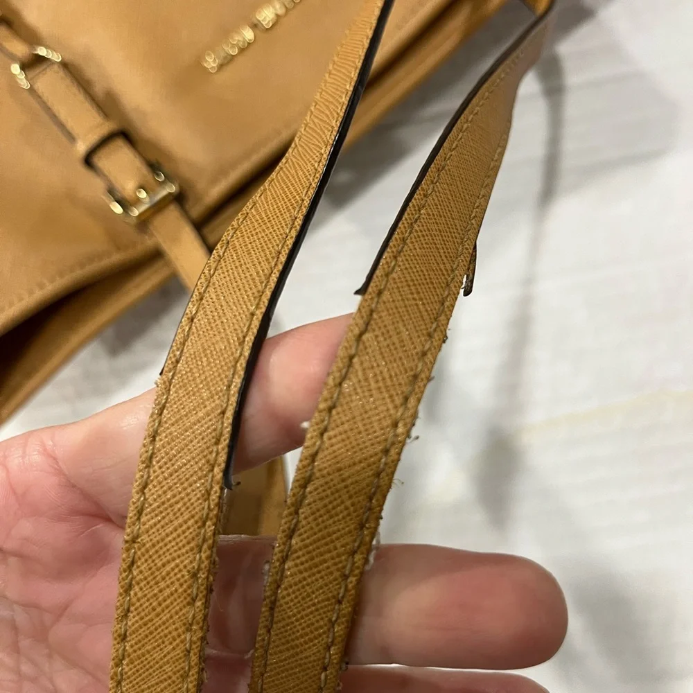 MICHAEL KORS MUSTARD LEATHER TOTE SHOULDER BAG